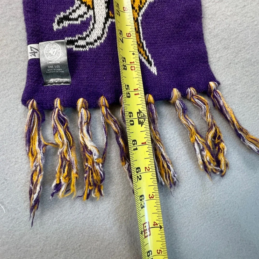 47 Brand Minnesota Vikings Scarf Skol Purple NFL Football Winter Fan Gear Thor